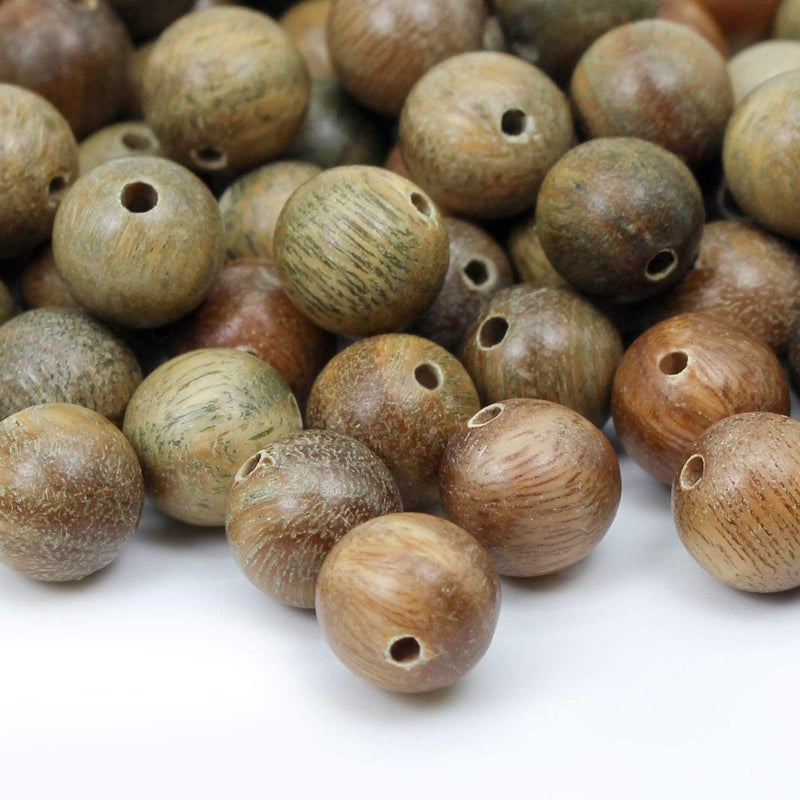 Prometis 500pcs 8mm Natural Sandalwood Round Beads Gorgeous Craft Handmade Polished Spacer Mala Pray Beads with Elastic Cord for Bracelets DIY Rosary Tasbih Christmas Gifts Jewelry Making - Image 1